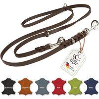 Copcopet - Hundeleine Leder, Verchromt, 3-Fach Verstellbar Doppelleine Copcopet - Hundeleine Leder, Verchromt, 3-Fach Verstellbar Doppelleine von CopcoPet