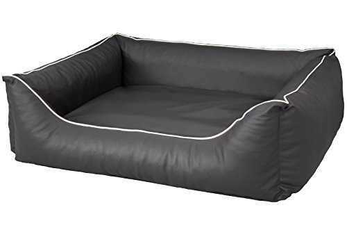 CopcoPet Hundebett Rocco Grau 80 x 60 cm – Wendebett aus pflegeleichtem Kunstleder – Waschbar & bequem – Mit erhöhtem Rand – Formstabiler Schlafplatz für kleine Hunde CopcoPet Hundebett Rocco Grau 80 x 60 cm – Wendebett aus pflegeleichtem Kunstleder – Waschbar & bequem – Mit erhöhtem Rand – Formstabiler Schlafplatz für kleine Hunde von CopcoPet