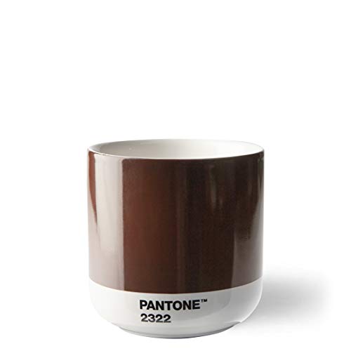 Pantone doppelwandiger Porzellan-Thermobecher Cortado, ohne Henkel, 190ml, Brown 2322 von Copenhagen Design