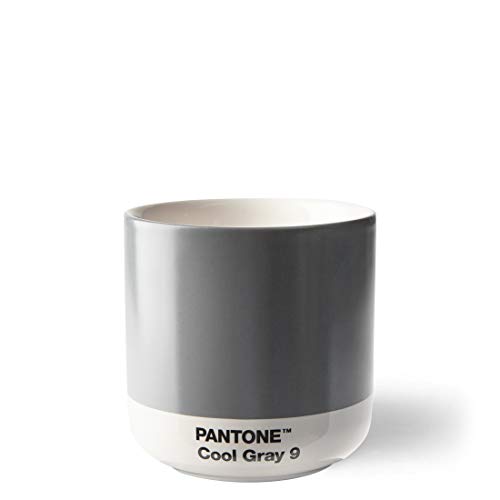 Pantone doppelwandiger Porzellan-Thermobecher Cortado, ohne Henkel, 190ml, Gray 9, Cool Grey 9 von Copenhagen Design