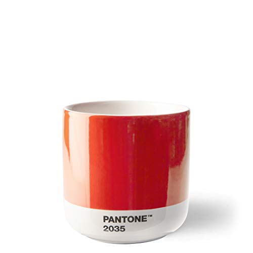 Pantone doppelwandiger Porzellan-Thermobecher Cortado, ohne Henkel, 190ml, 2035, Red 2035 von Copenhagen Design