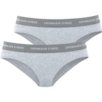 Copenhagen Studios Bikinislip "mit softem Logobund", (2er-Pack), aus gerippter Bio-Baumwollqualität von Copenhagen Studios