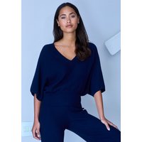 Copenhagen Studios Fledermausshirt aus hochwertiger, feiner Rippe, Loungewear Copenhagen Studios Fledermausshirt aus hochwertiger, feiner Rippe, Loungewear von Copenhagen Studios