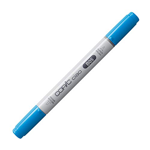 COPIC Ciao Marker Typ B - 05, Process Blue, vielseitiger Layoutmarker, mit einer mittelbreiten und einer Brush-Spitze von Copic