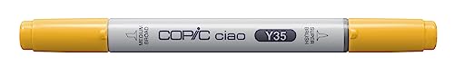 COPIC Ciao Marker Typ Y - 35, Maize, vielseitiger Layoutmarker, mit einer mittelbreiten und einer Brush-Spitze COPIC Ciao Marker Typ Y - 35, Maize, vielseitiger Layoutmarker, mit einer mittelbreiten und einer Brush-Spitze von Copic