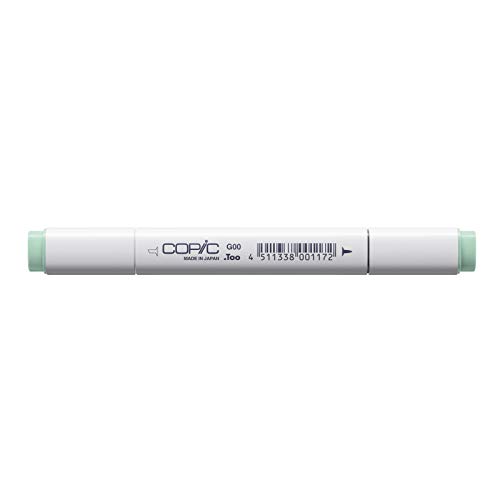 COPIC Classic Marker Typ G - 00, Jade Green, professioneller Layoutmarker, mit einer breiten und einer feinen Spitze von Copic