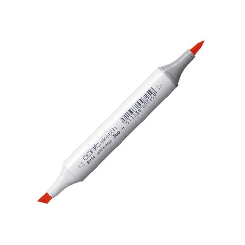 COPIC Sketch Marker Typ RV - 14, Begonia Pink, professioneller Pinselmarker, mit einer Super-Brush-Spitze und einer Medium-Broad-Spitze von Copic