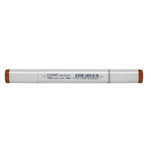 COPIC Sketch Marker Typ YR - 27, Tuscan Orange, professioneller Pinselmarker, mit einer Super-Brush-Spitze und einer Medium-Broad-Spitze von Copic