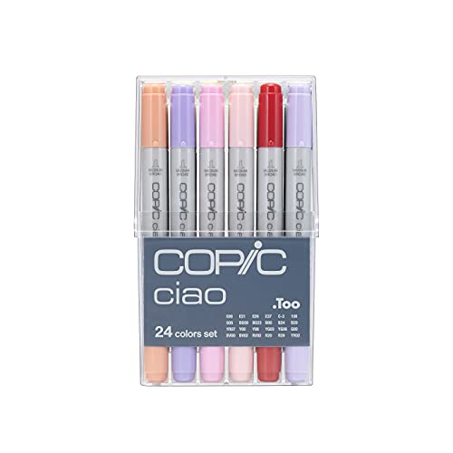 COPIC Ciao Marker 24er Set, Allround Layoutmarker, im praktischen Acryl-Display zur Aufbewahrung und einfachen Entnahme von Copic