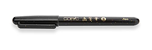 Copic Gasenfude, Pinselstift mit schwarzer Pigmenttinte, hochwertige 9 mm Nylon Pinselspitze, für Mangas, Kalligrafie, Outlines von Copic