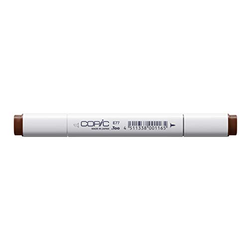 COPIC Classic Marker Typ E - 77, Maroon, professioneller Layoutmarker, mit einer breiten und einer feinen Spitze von Copic