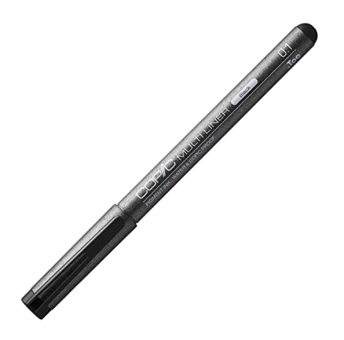 Multiliner black 0,1 mm, Zeichenstift mit wasserbeständiger Pigmenttinte in Schwarz, für Skizzen, Illustrationen und Outlines von Copic