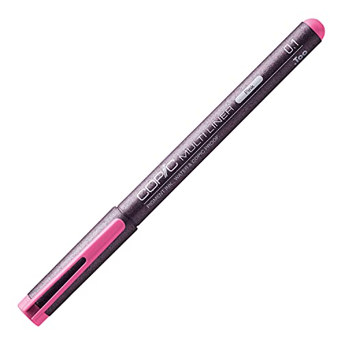 Multiliner pink 0,1 mm, Zeichen-Stift mit wasserbeständiger Pigmenttinte in Pink, professioneller Fineliner für Skizzen, Illustrationen und Outlines von Copic