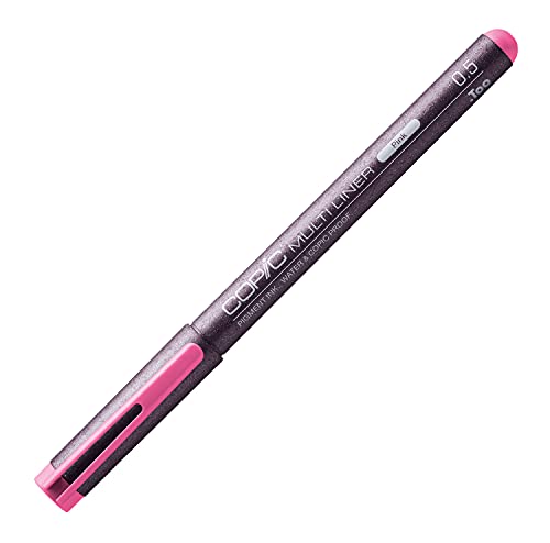 Multiliner pink 0,5 mm, Zeichen-Stift mit wasserbeständiger Pigmenttinte in Pink, professioneller Fineliner für Skizzen, Illustrationen und Outlines von Copic