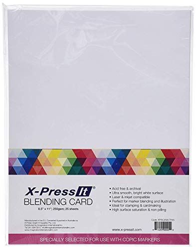 X-Press It Copic Markers Blending Card 20,32 x 27,9 cm, 25 Blatt, Limited Edition von Copic