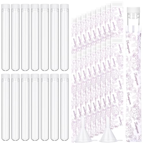 Copkim 38-teiliges Tamponflaschen-Set inklusive Röhrenflaschen für Frauen, Tampon, wiederverwendbare Verpackungen, Trichter für Kreuzfahrt-Events (grooviger Stil) von Copkim