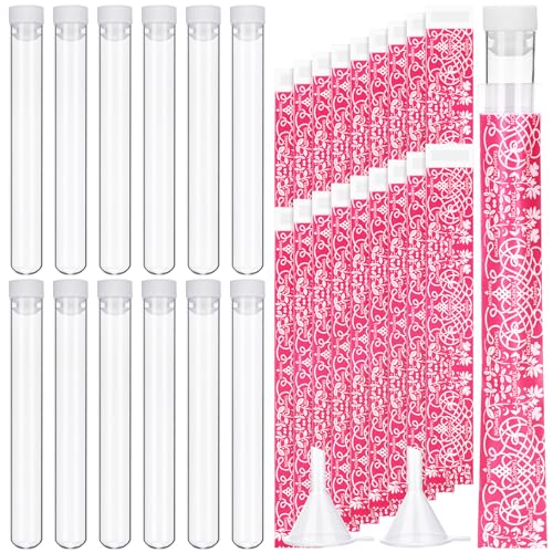 Copkim 38-teiliges Tamponflaschen-Set inklusive Röhrenflaschen für Frauen, Tampon, wiederverwendbare Verpackungen, Trichter für Kreuzfahrt-Events (stilvoller Stil) von Copkim