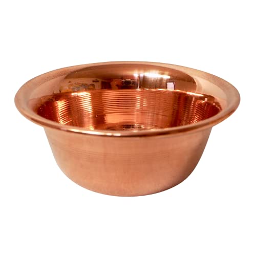 Copper Garden Kupferschale 9,2 x 9,2 x 3,9 cm I Hitzebeständige Kupferschüssel klein zur optimalen Temperaturübertragung I Einsatz als Räucherschale / Servierschale / Sauna Aromaschale uvm. von Copper Garden