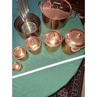 Wunderschönes, Ausgezeichnet Erhaltenes Kupfer Kochgeschirrset Der Marke "Tounus" Modell "Chef" Für Höchste Ansprüche von CopperAndPorcelain