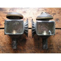 Paar Vintage Kutschen Laternen Aus Den 1800Er Jahren - Tolles Halloween Geisterhaus Dekor von CopperAndTin