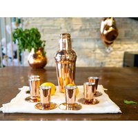 Handgefertigte Kupfer Schnapsgläser Set, Cocktail Jigger, Doppelseitiger Mixer, Handgefertigter Handgefertigte Kupfer Schnapsgläser Set, Cocktail Jigger, Doppelseitiger Mixer, Handgefertigter von CopperConceptShop