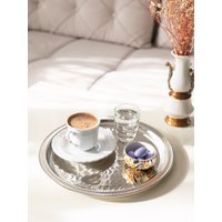 Handgemachte Kupfer Serviertablett, Gehämmert Runde Tablett, Kupfertablett, Handgemachte Serviertablett Handgemachte Kupfer Serviertablett, Gehämmert Runde Tablett, Kupfertablett, Handgemachte Serviertablett von CopperConceptShop