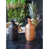 Kupfer-Ananas-Cocktailglas, Kupfer-Cocktailbecher, % 100 Handgefertigtes Kupfer-Ananasglas, Geschenk von CopperConceptShop