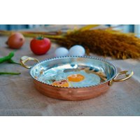 Kupfer Eierpfanne, Handgefertigte Kupferpfanne, Moderne Extradicke Pfanne von CopperConceptShop