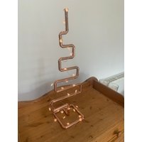 Handgefertigter Weihnachtsbaum Aus Kupfer Verstellbare Fensterdeko von CopperConstructions