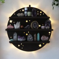 Coppermoon Brown Mond Regal, Vollmond Kristall Regal Coppermoon Brown Mond Regal, Vollmond Kristall Regal von CopperMoonBoutique