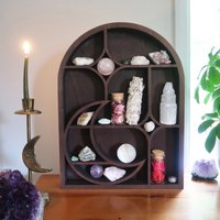 Coppermoon Brown Mond & Sterne Bogen Kristall Regal von CopperMoonBoutique