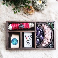 Kupfermond Mond Tarot Kristall Fach Box von CopperMoonBoutique