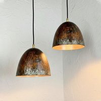 2Er Set Oxidierte Pendelleuchte | Zwei Kitchen Island Pendelleuchten Handgefertigte Kupfer Hängelampe 2Er Set Oxidierte Pendelleuchte | Zwei Kitchen Island Pendelleuchten Handgefertigte Kupfer Hängelampe von CopperSouk