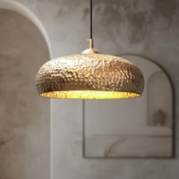 Gehämmerte Messing Pendelleuchte Massive Bauernhaus Deckenleuchte Für Kitchen Island Oder Esszimmer von CopperSouk
