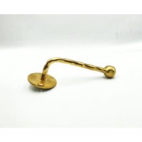 Klopapierhalter Aus Massivem Messing, Fester Messingrollenhalter Für Badezimmer, Gästehandtuchhalter Zur Wandbefestigung von CopperSouk