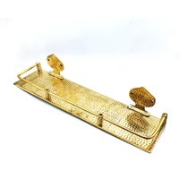 Massives Messing Badezimmer Wandregal, Gehämmertes Wandregal Aus von CopperSouk