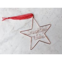 stern-Weihnachtsverzierung, Erstes Weihnachtsandenken, Benutzerdefiniertes Weihnachtsgeschenk, Perfektes Weihnachtsgeschenk Für Gastgeberin von CopperintheCity