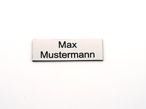 Briefkastenschild Klingelschild Türschild Namensschild Namensschilder Briefkasten Etiketten Gravur Selbstklebend | wetterfest, wetterbeständig | Lasergravur | Größen 60x20mm und 80x35mm (6 x 2 cm) von CopterFarm