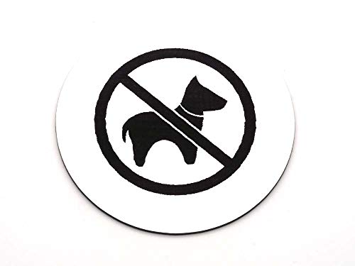 CopterFarm Hunde verboten - Türschild Sticker Hinweis-Schild | Rund 9,5cm | selbstklebend von CopterFarm