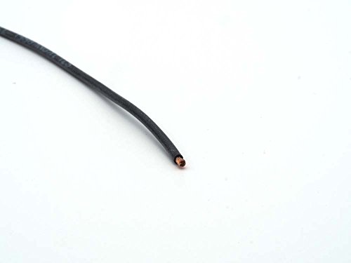 CopterFarm Silikon Kabel Silikon-Litze Typ NEG Hochflexibel | 1 Meter | Schwarz | 0,75mm von CopterFarm
