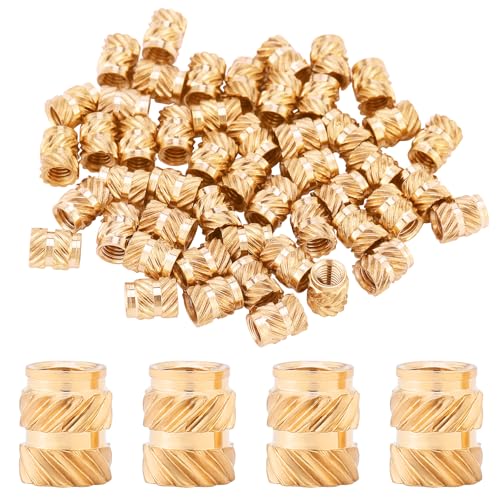 Coptiner 50 Stück 3D Druck Messing Muttern M3x5.7x4.6mm Gerändelte Messingmuttern mit Kunststoff-Box Messing Threaded Inserts für 3D Druckteile Automobil Kunststoffschale Coptiner 50 Stück 3D Druck Messing Muttern M3x5.7x4.6mm Gerändelte Messingmuttern mit Kunststoff-Box Messing Threaded Inserts für 3D Druckteile Automobil Kunststoffschale von Coptiner