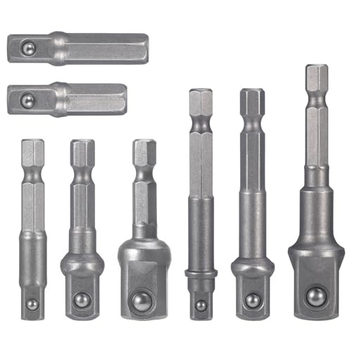 Coptiner 8 teilig Bit Adapter Satz Sechskant Stecknussadapter Stecknuss Bit Set Cr-V 1/4" 3/8" 1/2" Bithalter Schlagschrauber Steckschlüssel Adapter Ratschen Set Holder Papa Geschenk Coptiner 8 teilig Bit Adapter Satz Sechskant Stecknussadapter Stecknuss Bit Set Cr-V 1/4" 3/8" 1/2" Bithalter Schlagschrauber Steckschlüssel Adapter Ratschen Set Holder Papa Geschenk von Coptiner
