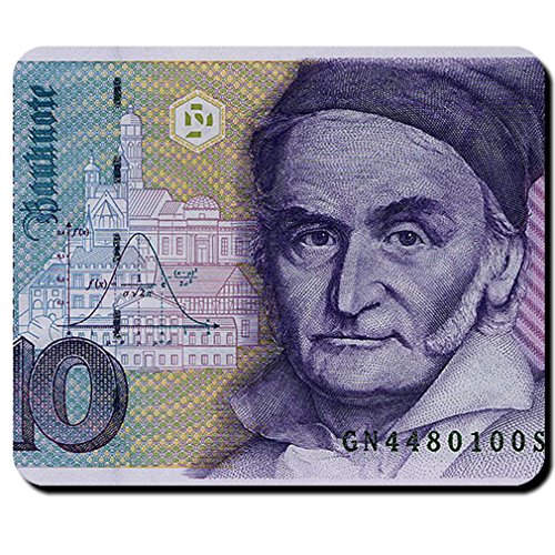 10 Mark Deutsche Mark Schein Währung Carl Friedrich Gauß Geld Mauspad #16345 von Copytec
