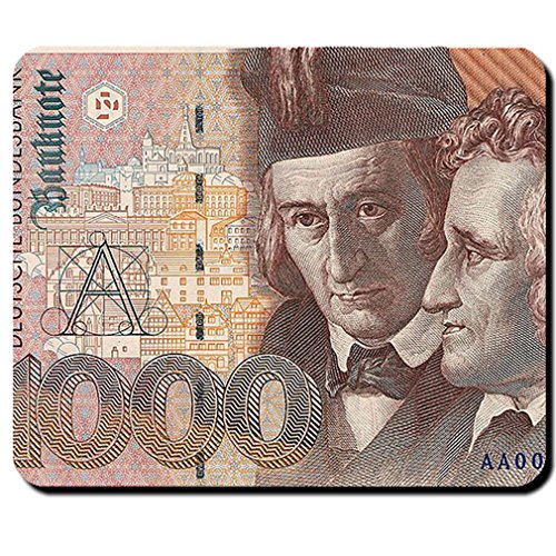 1000 Mark Deutsche Mark Geldschein Banknote Währung Brüder Grimm Mauspad #16349 von Copytec