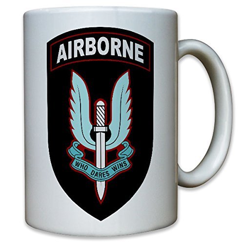 22st Special Composite Airborne Regiment Fallschirmjäger Wappen Abzeichen Emblem HALO HAHO Royal Army SAS Special Air Service - Tasse Kaffee Becher #10417 T von Copytec