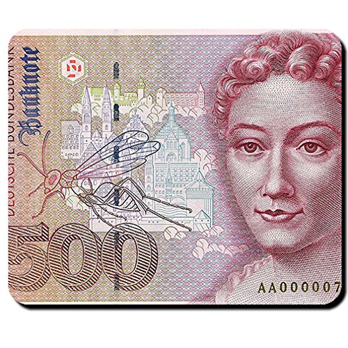 500 Mark Geldschein Währung Deutsche Mark Banknote Maria Sibylla Mauspad #16348 von Copytec