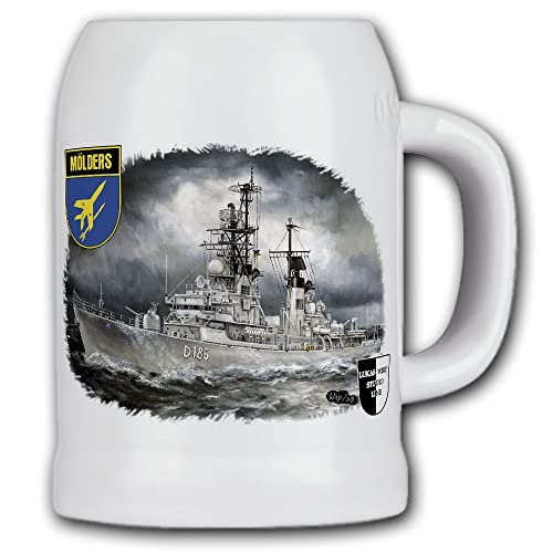 Bierkrug Lukas Wirp Zerstörer Mölders D186 Kriegs-Schiff Bundesmarine #38344 von Copytec