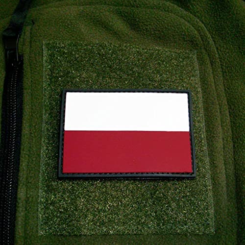 Copytec 3D Rubber Patch Polen Polska Pole Streitkräfte Armee Fahne Flagge 8x5cm #16262 von Copytec