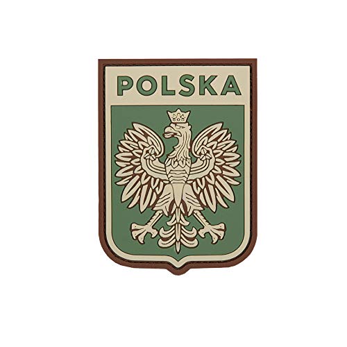 Copytec 3D Rubber Patch Polska Polen Wappen Landesflagge Alfashirt Airsoft 10x7cm #27108 von Copytec