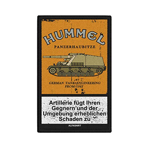 Copytec 9,8x6cm Patch Hummel Zigaretten Packung Panzer-Haubitze Artillerie #36745 von Copytec